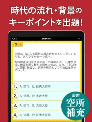 日本史一問一答（解説付き） android App screenshot 2